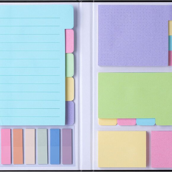Sticky Note Set, 410 Pack, Pastel Colors, Sticky Notes Tabs, Divider Sticky Note - Picture 1 of 9